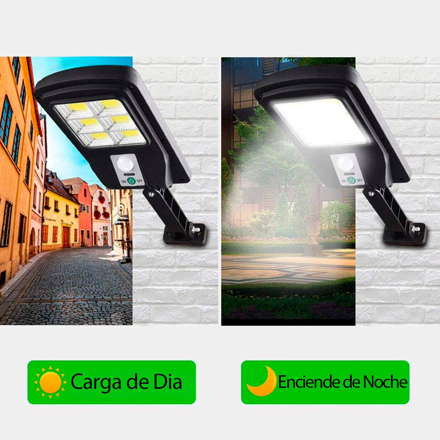 Pack de 4 foco solar con sensor