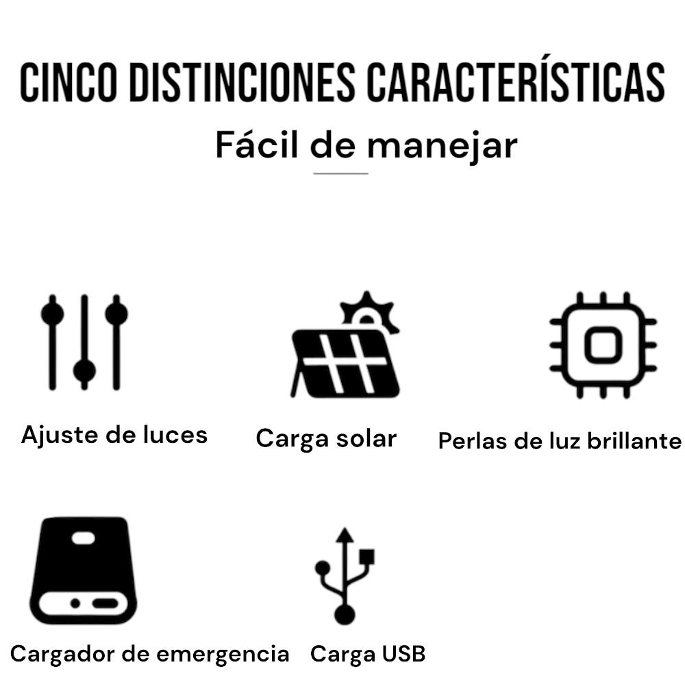 Linterna Led Solar Emergencia Recargable